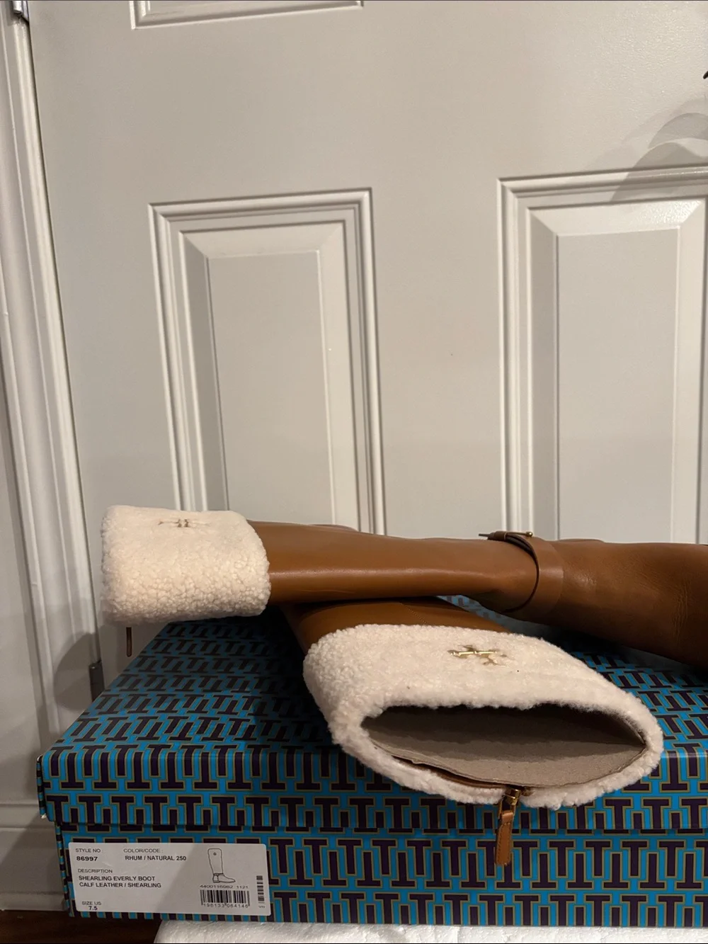Tory Burch Shearling Everly Boot Calf Leather/Shearling